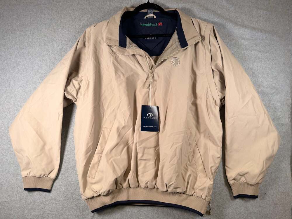 Vantage Lochinvar Embroidered Microfiber Windbreaker Jacket Size Large NWT